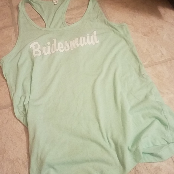 Bridesmaid Graphic Tank Top | XL | Aqua Blue - Picture 4 of 7